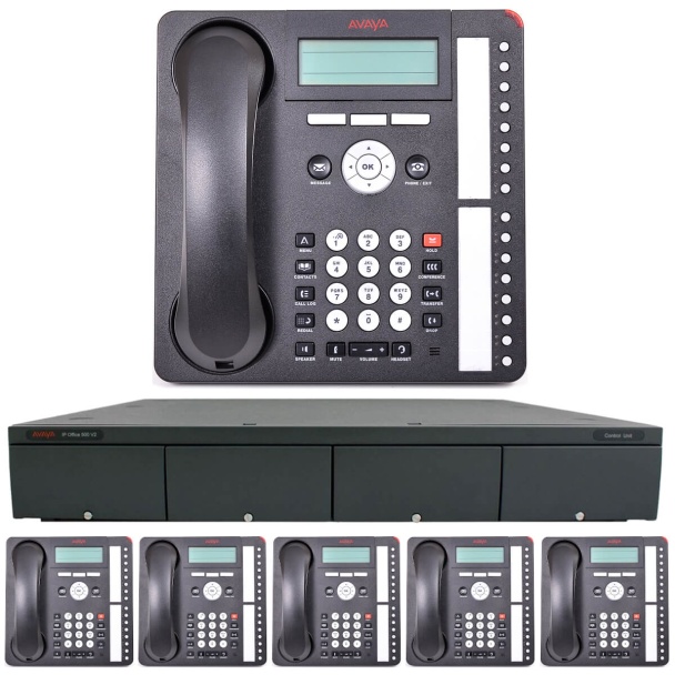 Business Phone System by AVAYA: Essential IP Edition (6 Phone Bundle)