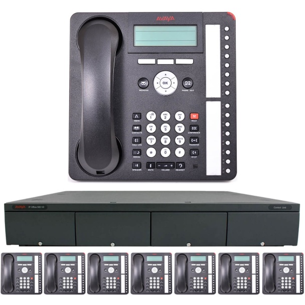 Business Phone System by AVAYA: Essential IP Edition (8 Phone Bundle)
