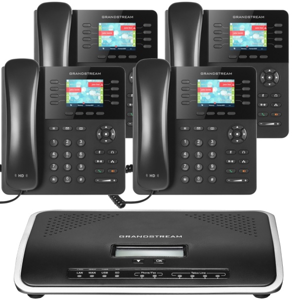 Business Phone System by Grandstream: 2135 Phones Package IP-PBX Office Phone System Includes 2-Year Warranty