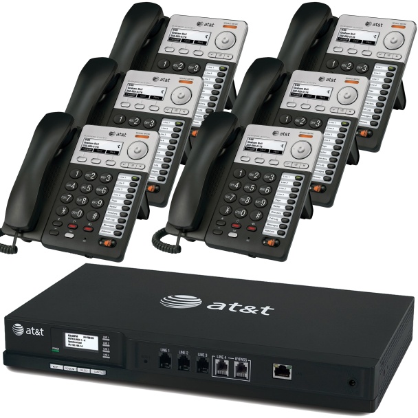 AT&T Syn248 Phone System With 6 IP Phones 