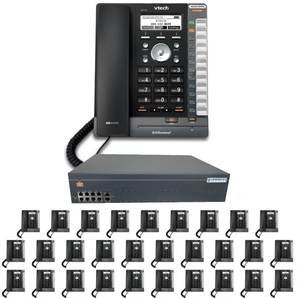 Mission Machines TD-2000 8-Line Phone System with 30 VTech IP Phones