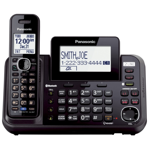 Panasonic 2-Line Cordless Phone with Link-to-Cell