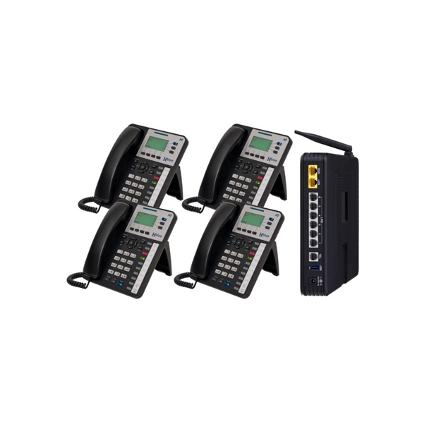 Xblue X50 Phone System with 4 IP Phones